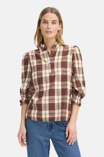 Blouse à manches 3/4 - brun