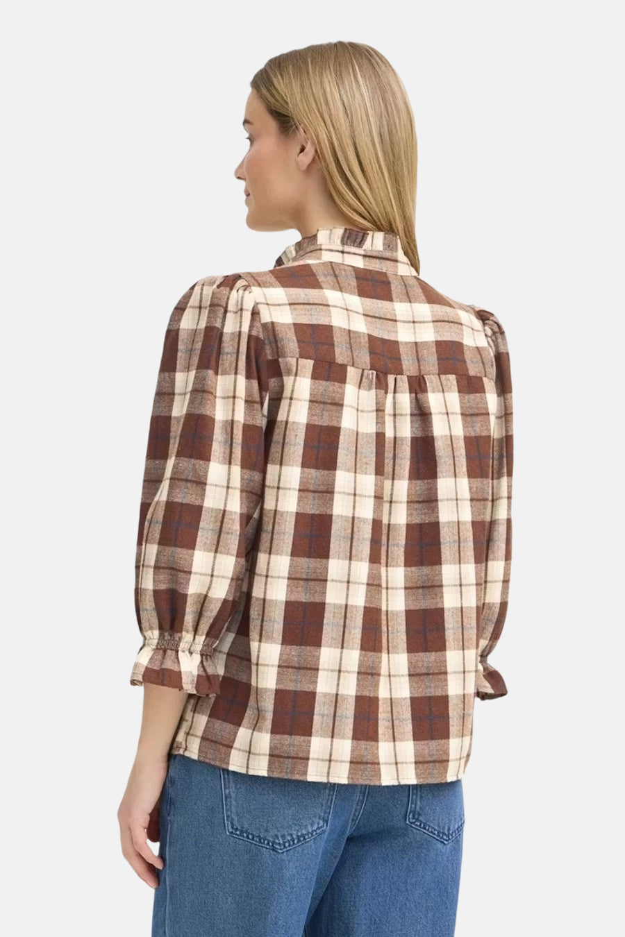 Blouse à manches 3/4 - brun