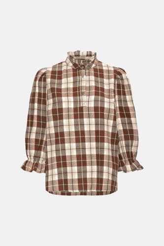 Blouse à manches 3/4 - brun