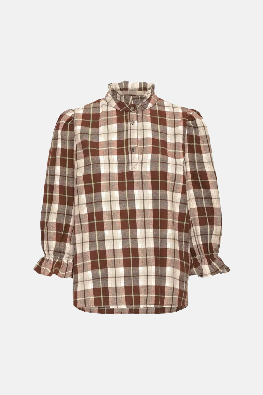 Blouse à manches 3/4 - brun