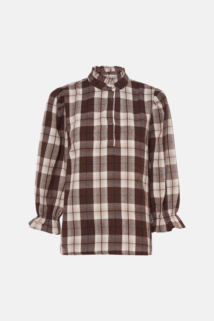 Blouse à manches 3/4 - brun