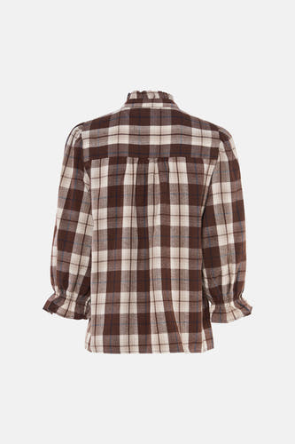 Blouse à manches 3/4 - brun