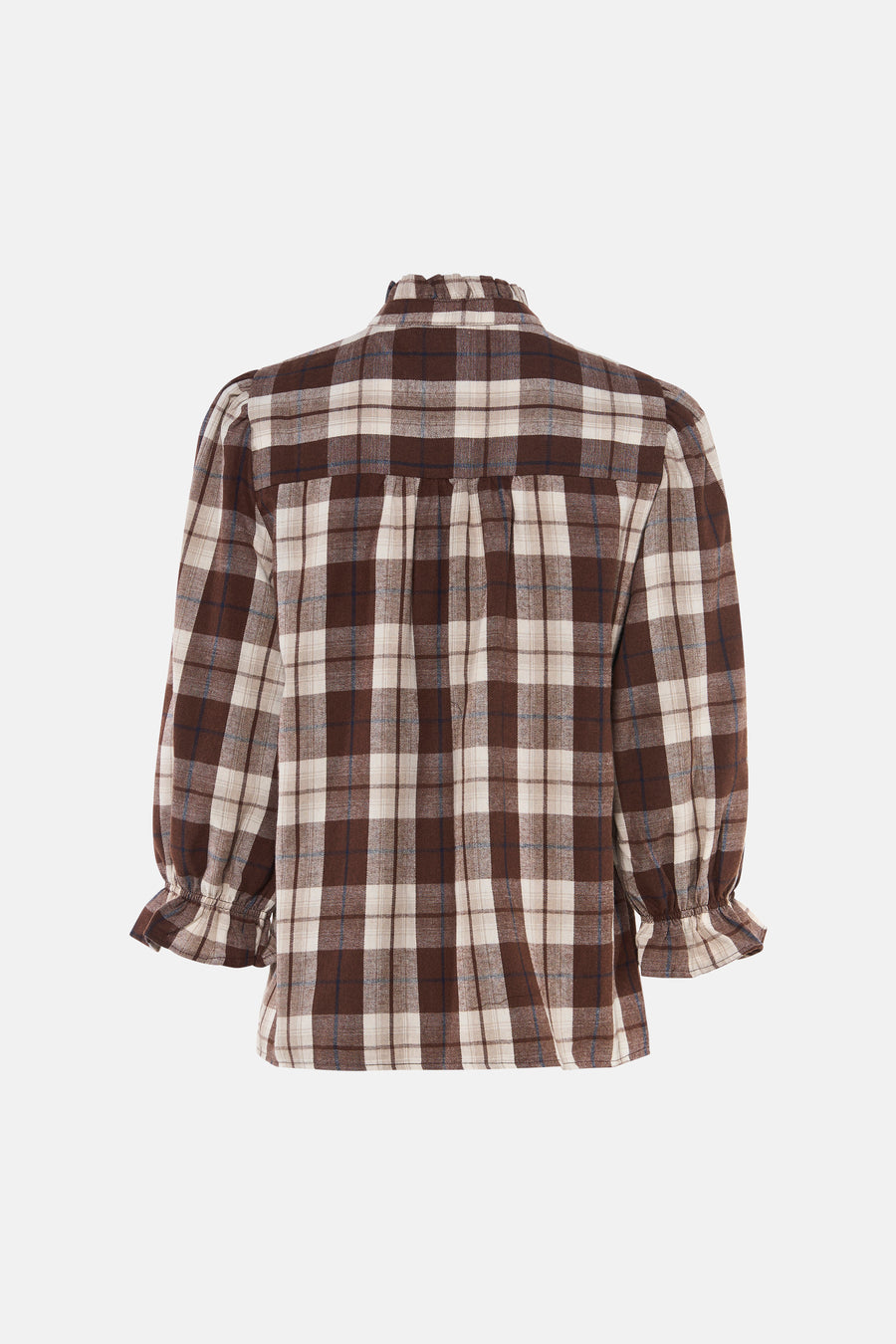 Blouse à manches 3/4 - brun