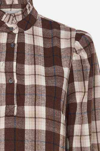 Blouse à manches 3/4 - brun