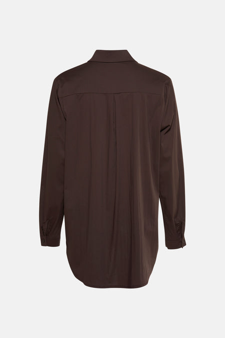 Chemise à manches courtes - brun