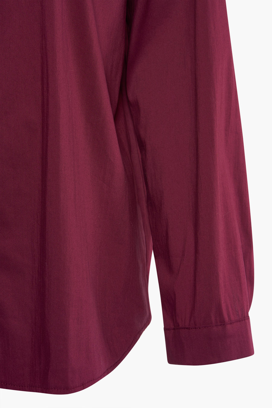 Chemise rouge à longues manches de Terra di Siena, en tissu lisse et avec des poignets.