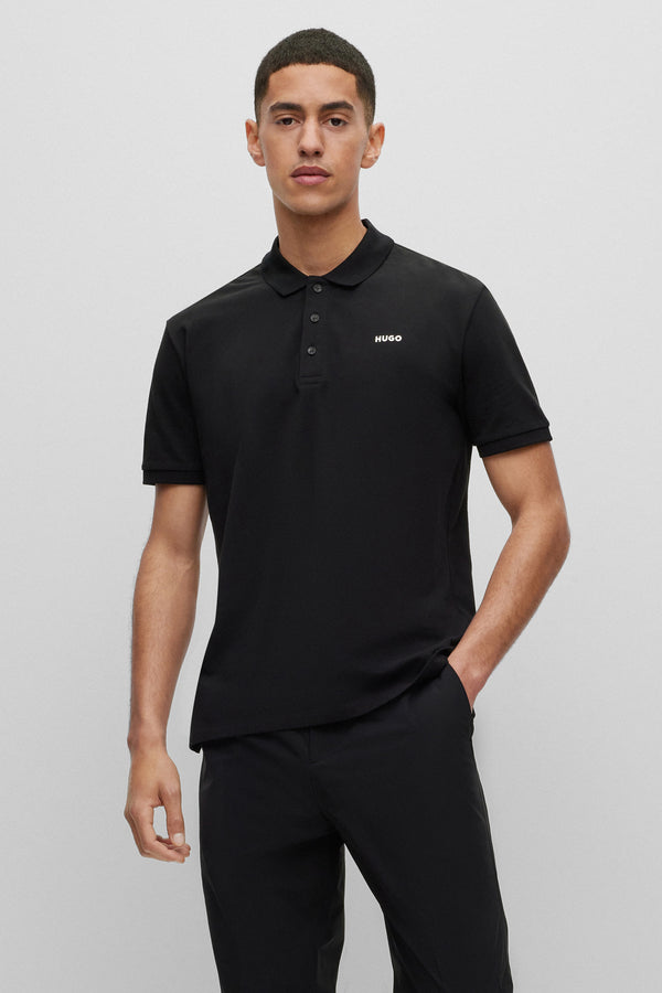 	Heren tops polo korte mouw Noir - HUGO