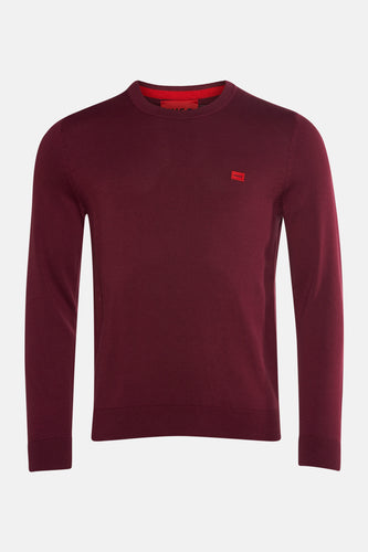 Pull à col rond - rouge
