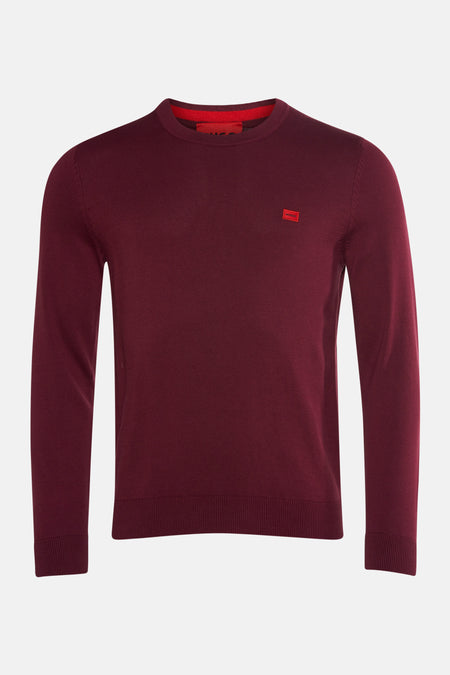 Pull à col rond - rouge