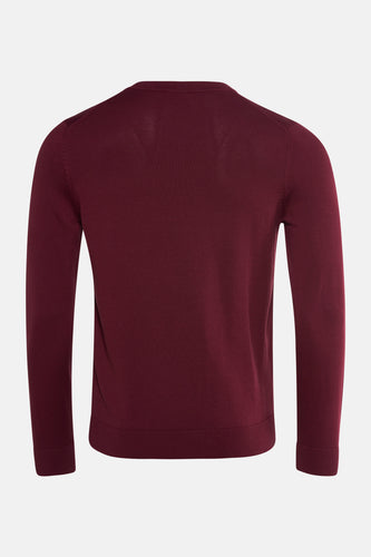 Pull à col rond - rouge
