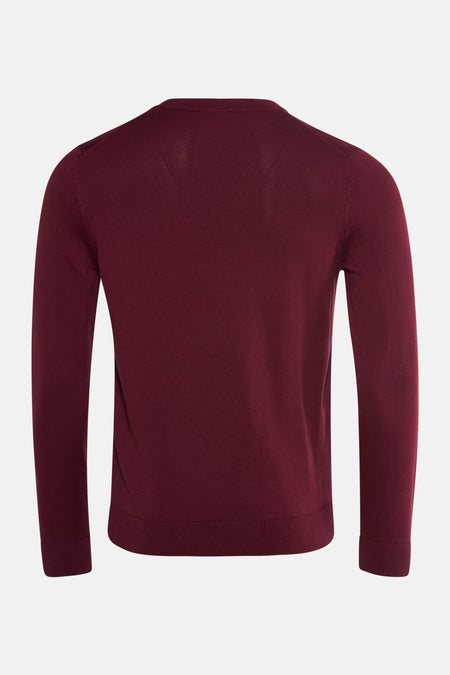Pull à col rond - rouge
