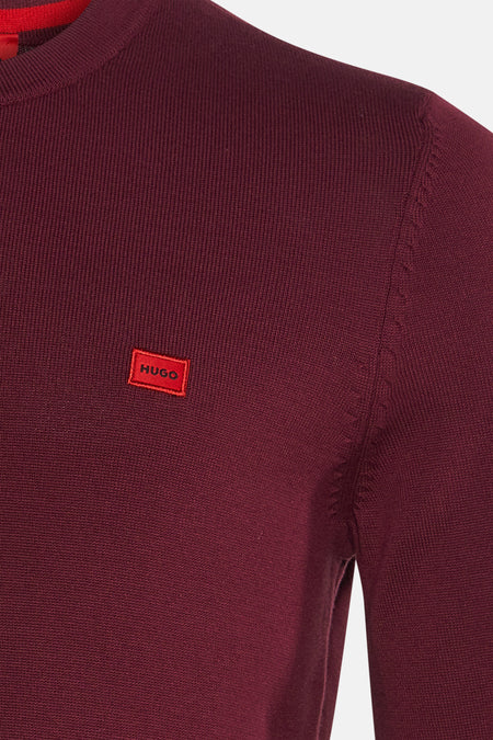 Pull à col rond - rouge