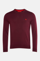 Pull à col rond - rouge