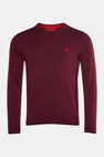 Pull à col rond - rouge