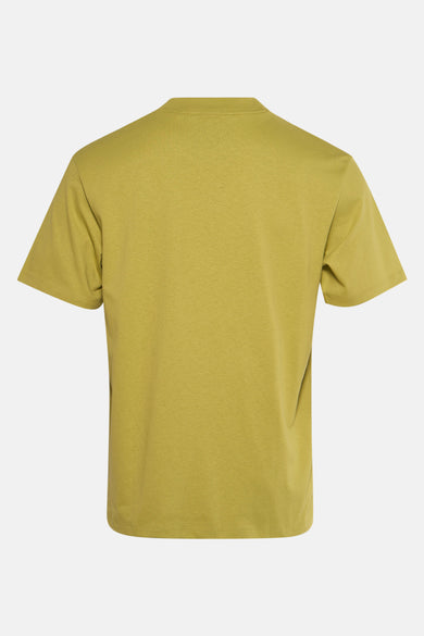 T-shirt vert de mantestes courtes HUGO, couleur unie et col rond classique.