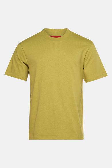 T-shirt vert de manches courtes HUGO, avec un design simple et un col rond.
