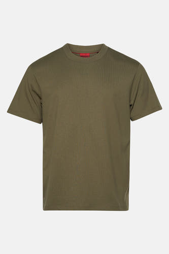 T-shirt Kaki à manches courtes de HUGO, avec une subtile texture et des manches courtes.
