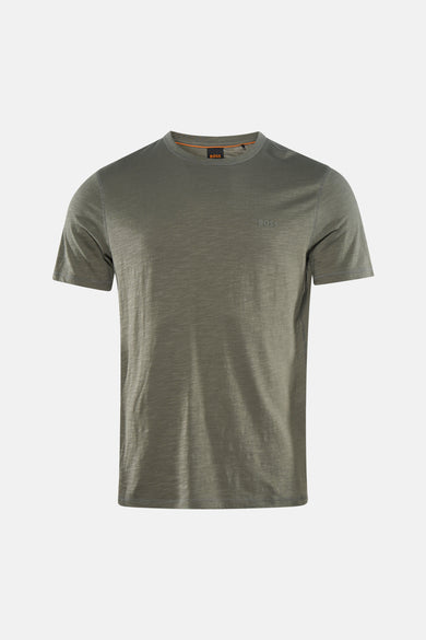 T-shirt à manches courtes de HUGO BOSS ORANGE, avec une texture subtile et un logo ton sur ton.