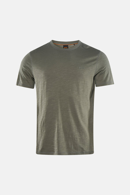 T-shirt à manches courtes de HUGO BOSS ORANGE, avec une texture subtile et un logo ton sur ton.