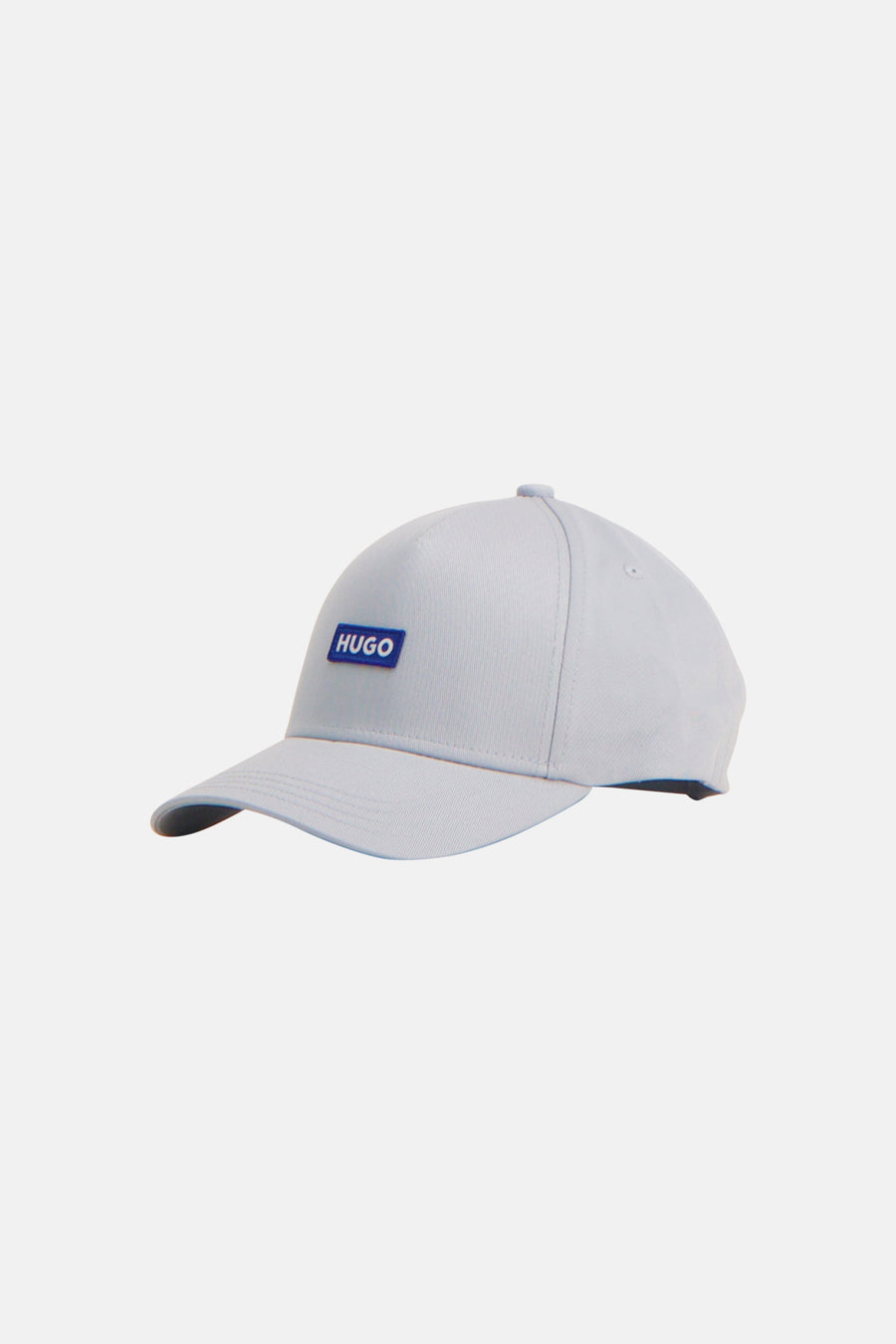 Blauwe pet van HUGO BLUE met een rechthoekig HUGO logo op de voorkant.