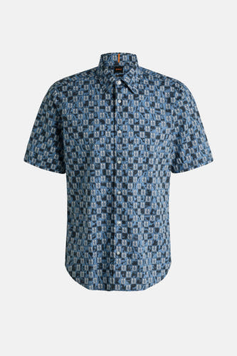 Chemise à manches courtes - bleu