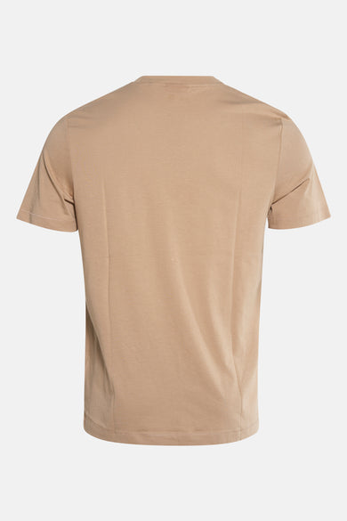 T-shirt beige à manches courtes de HUGO, dos uni.