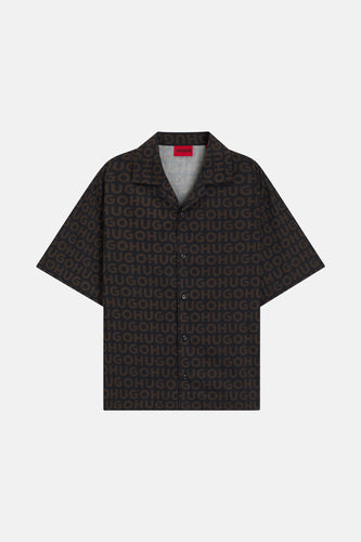 Chemise à manches courtes - brun