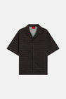 Chemise à manches courtes - brun