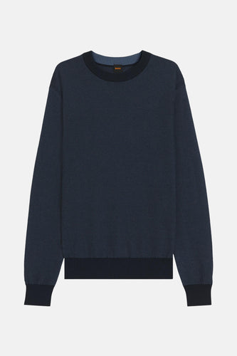 Pull à col rond - bleu - HUGO BOSS ORANGE