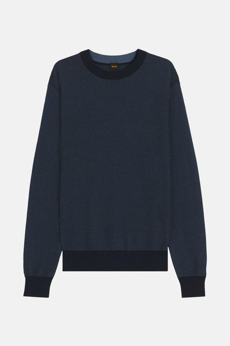 Pull col O bleu - HUGO BOSS ORANGE
