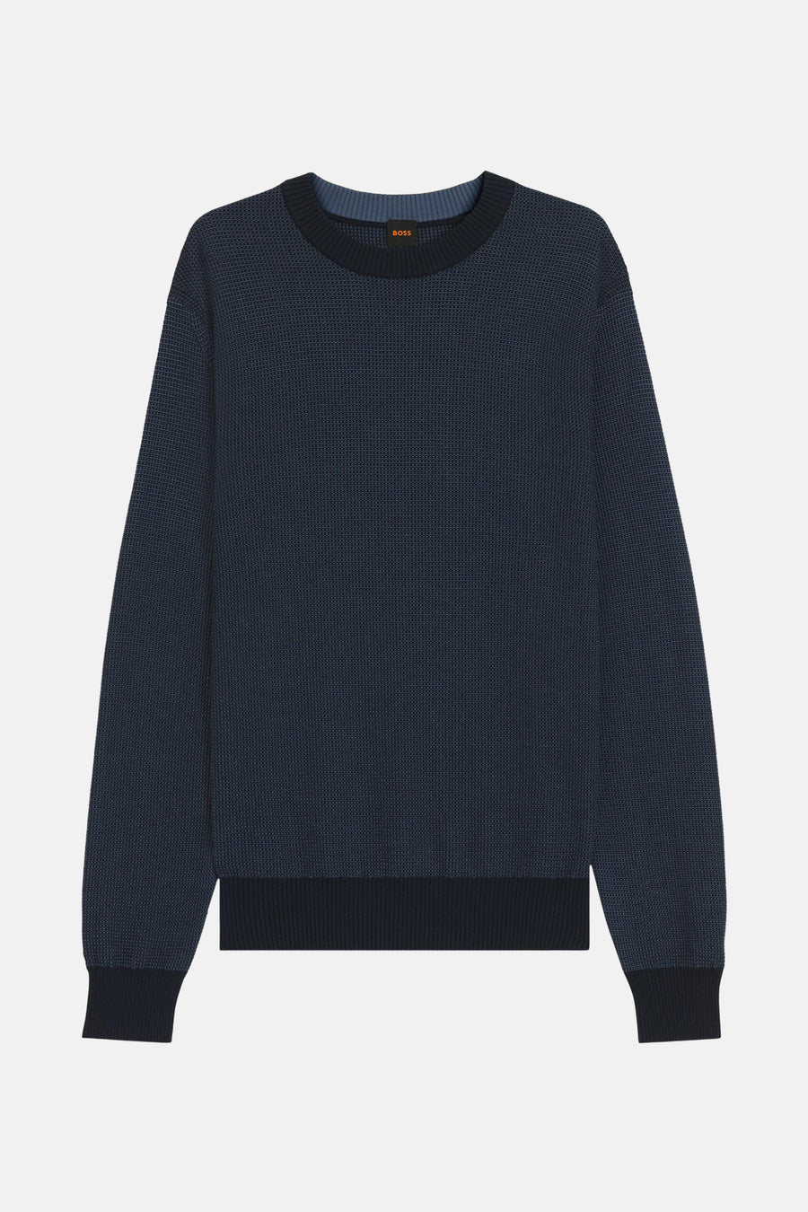 Pull à col rond - bleu - HUGO BOSS ORANGE