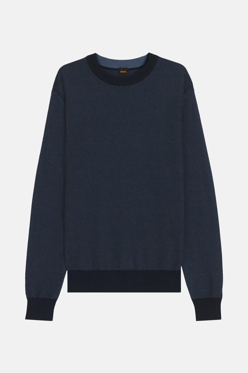 Pull col O bleu - HUGO BOSS ORANGE