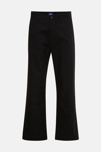 Pantalon noir HUGO BLUE avec des jambes larges et une fermeture à boutons.