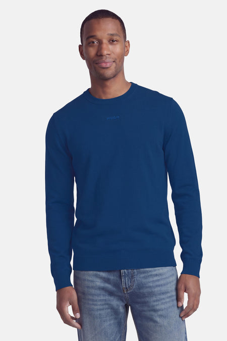 Pull col O - bleu
