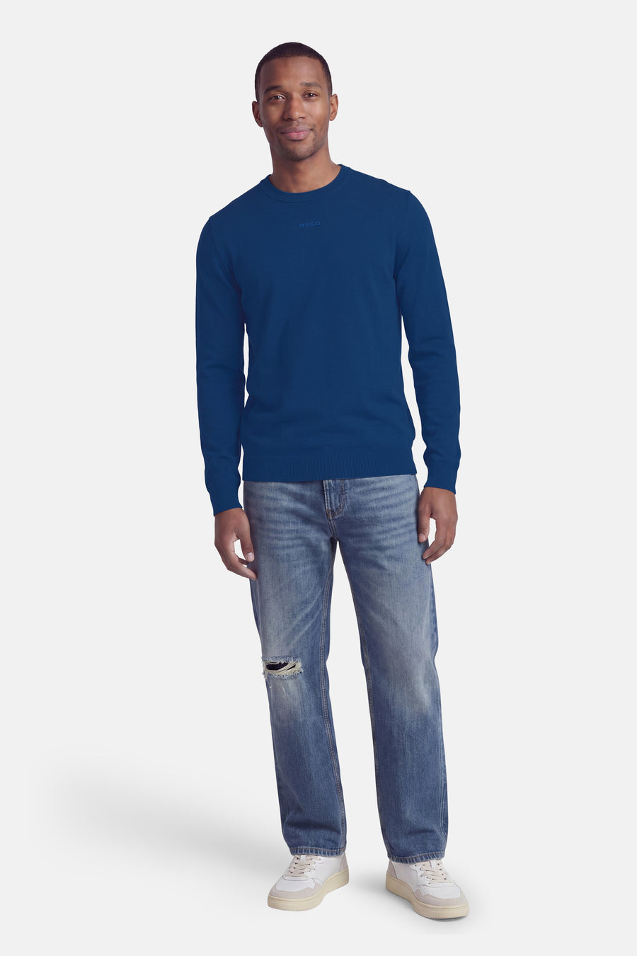 Pull col O bleu - HUGO