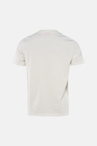 Wit T-shirt met korte mouwen van HUGO, rugzijde weergegeven op een effen achtergrond.
