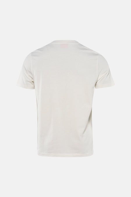 Wit T-shirt met korte mouwen van HUGO, rugzijde weergegeven op een effen achtergrond.
