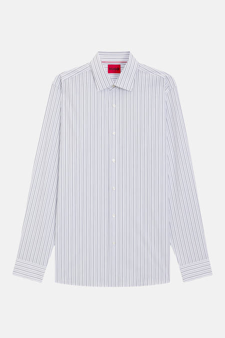 Chemise multicolore à manches longues de HUGO, dotée d'un motif rayé et d'une fermeture boutonnée.