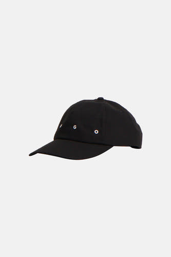 Casquette noire HUGO, avec détails blancs et sangle réglable à l'arrière.
