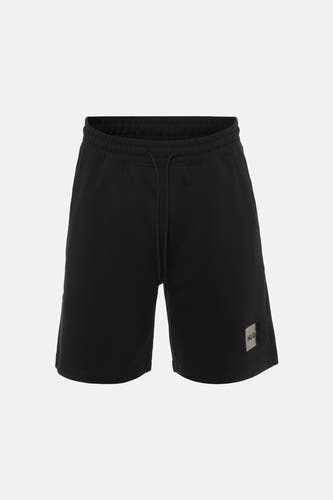 Short noir HUGO avec une poche arrière et une taille élastique.