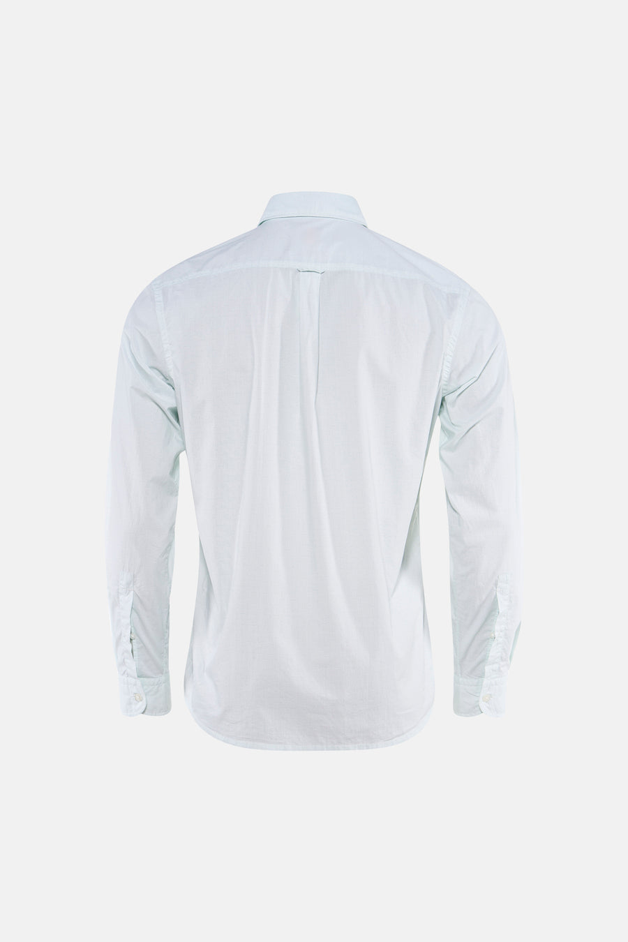 Chemise bleu turquoise clair avec motif à carreaux subtil de HUGO BOSS ORANGE, dos avec manches longues, une boucle de suspension et un ourlet arrondi.