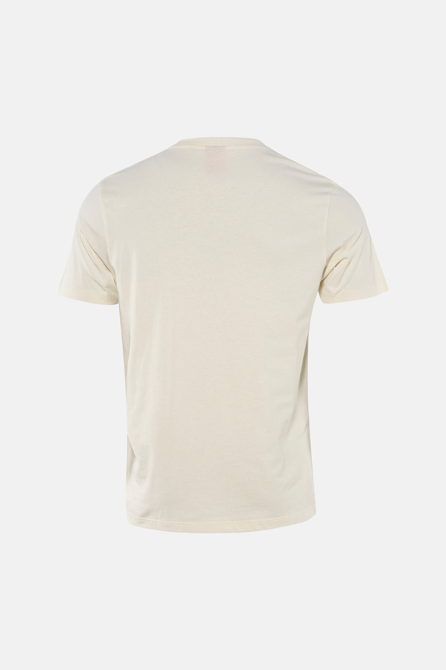 Ecru T-shirt met korte mouwen van HUGO, gezien van achteren.