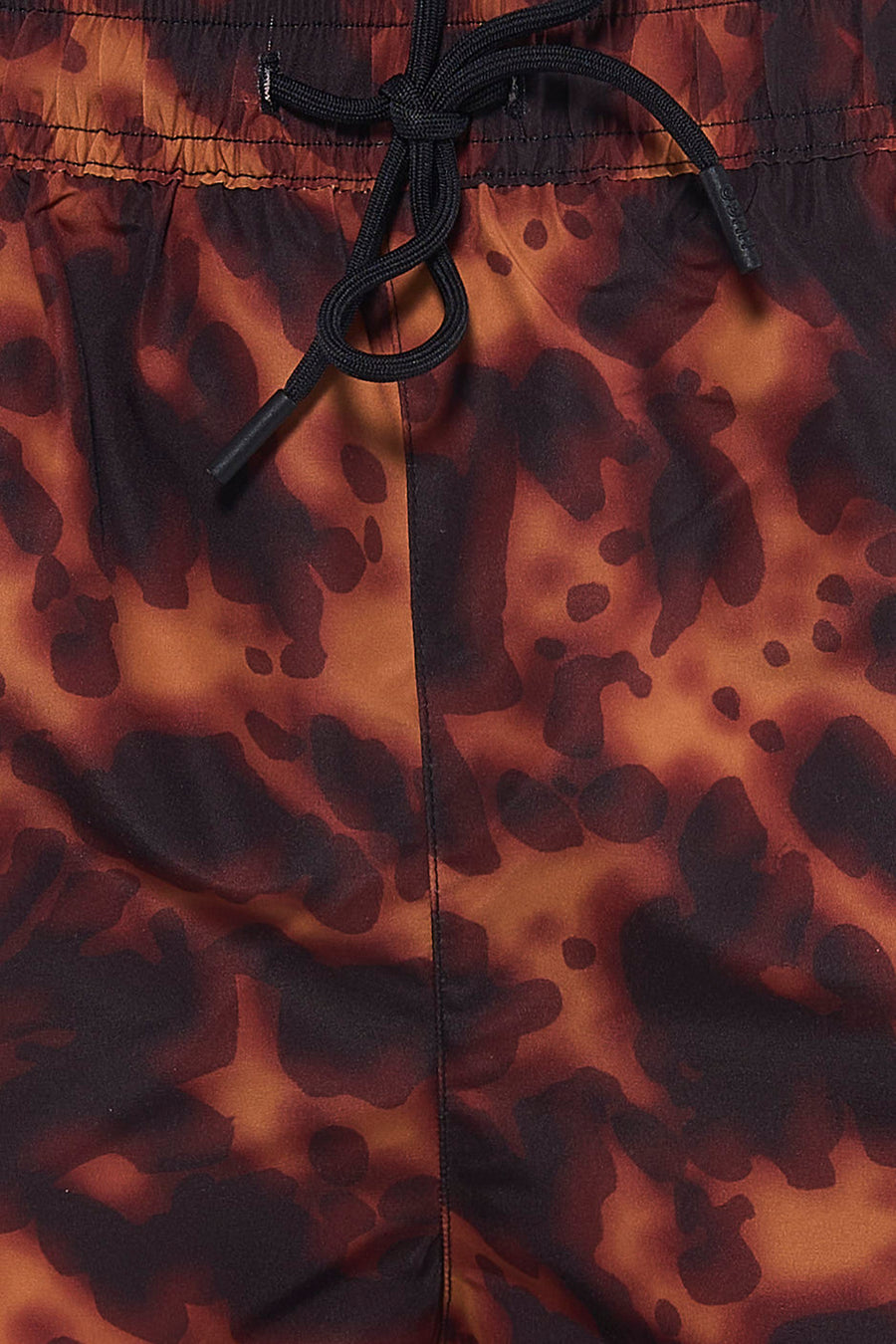 Short de bain multicolore HUGO avec imprimé tortue, taille élastique et cordon de serrage noir.