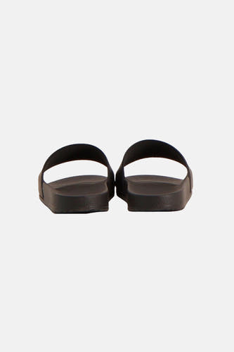 Zwarte slippers van HUGO, effen design met een brede band over de voet.