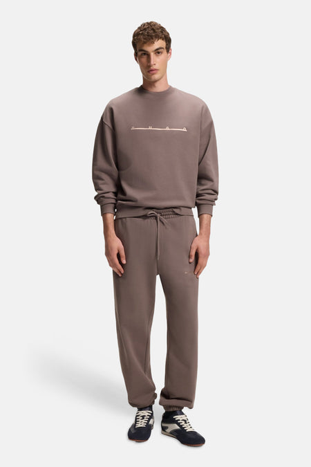 Sweat col O - brun