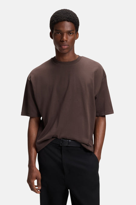 Sweat col O - brun
