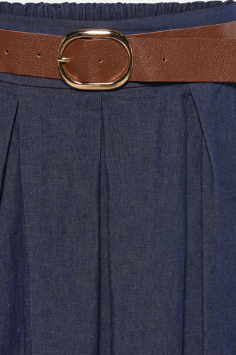 Jupe longue - Dark blue denim - Terra di Siena - 4