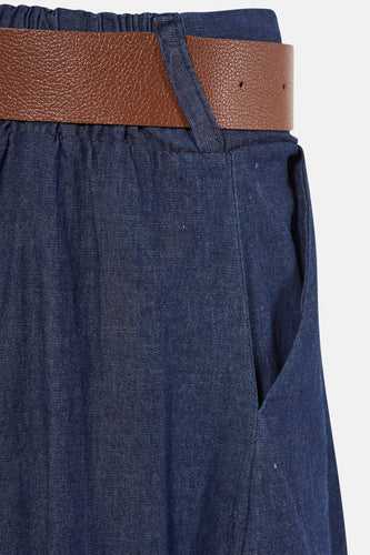 Jupe longue - Dark blue denim - Terra di Siena - 4