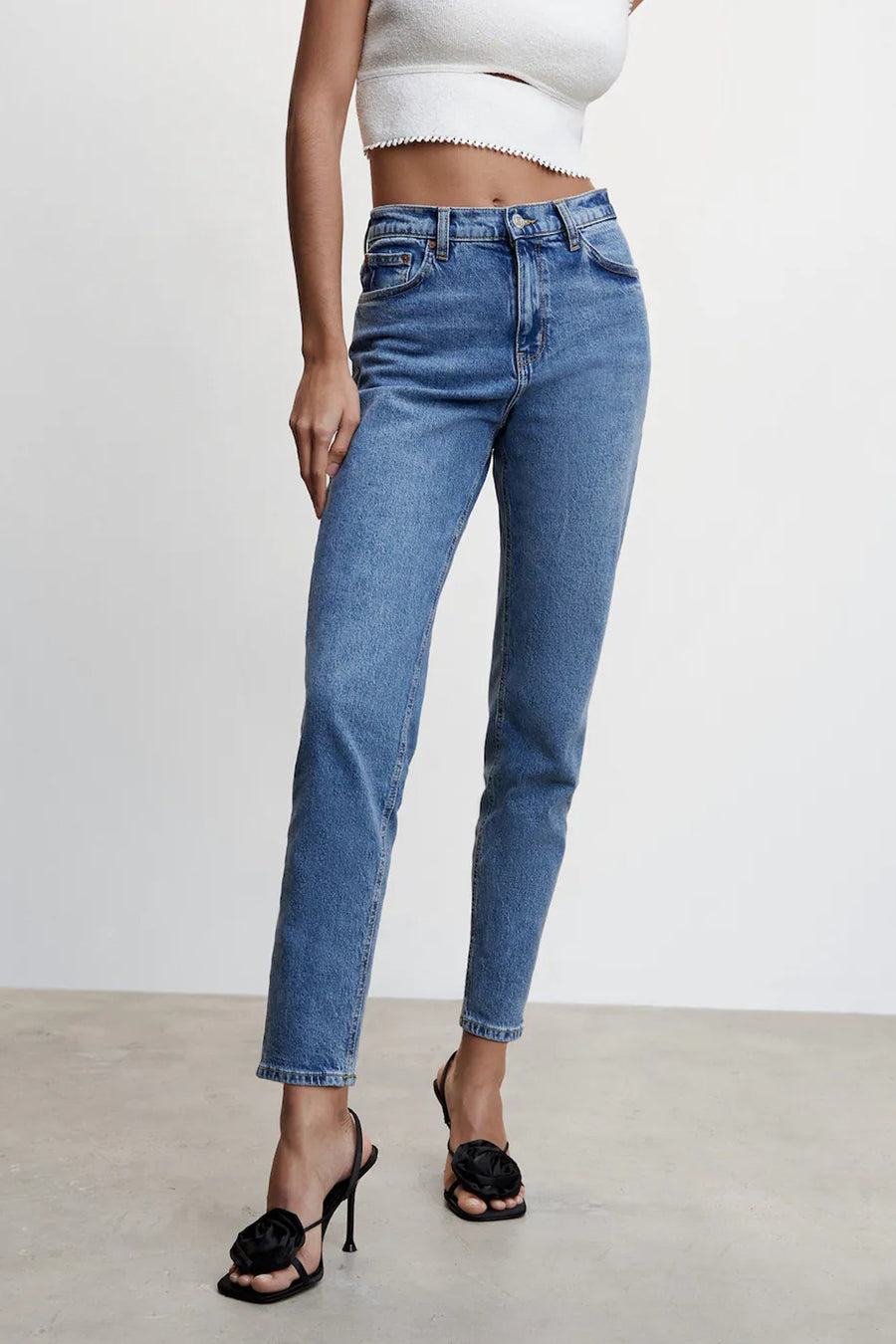 JEANS NEWMOM - light blue denim