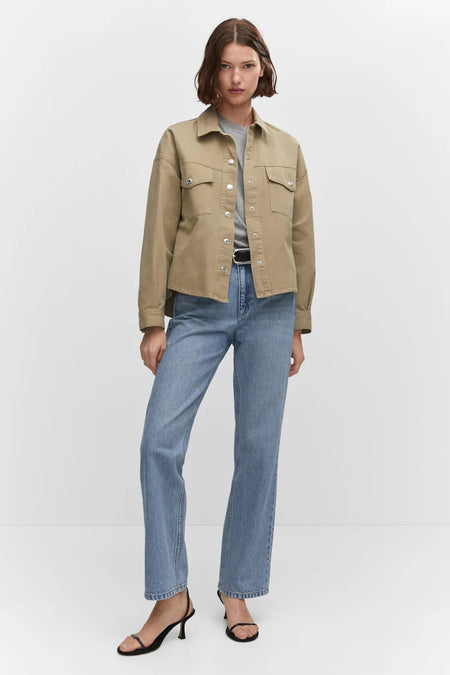 Jeans straight Light blue denim - Mango